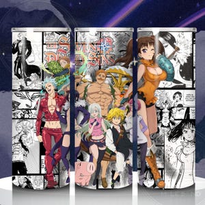 Sieben Todsünden inspiriert 20 Unzen Tumbler Wrap PNG!