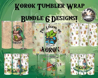 Legend of Zelda Korok PNG Bundle 20oz Tumbler Wraps!
