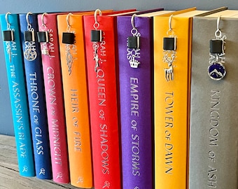 Officially Licenced Throne of Glass Book Marks, Handmade Book Charms Fantasy Bookmarks, Bookish Gifts, Romance Reader Merch Book Shelf Decor