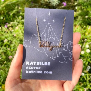Officially Licenced Valkyrie Stainless Steel Necklace, ACOTAR Merch, Nesta, Bookish Gifts, Silver Gold Necklace Fantasy Romance Reader image 9