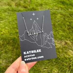Officially Licenced Valkyrie Stainless Steel Necklace, ACOTAR Merch, Nesta, Bookish Gifts, Silver Gold Necklace Fantasy Romance Reader image 7