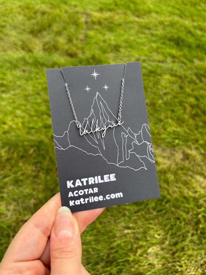 Officially Licenced Valkyrie Stainless Steel Necklace, ACOTAR Merch, Nesta, Bookish Gifts, Silver Gold Necklace Fantasy Romance Reader image 7