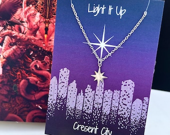 Officially Licenced Crescent City Star Necklace, Bryce Quinlan, Sarah J Maas, Fantasy Books, Bookish merch, booktok Viral, Book Bestie