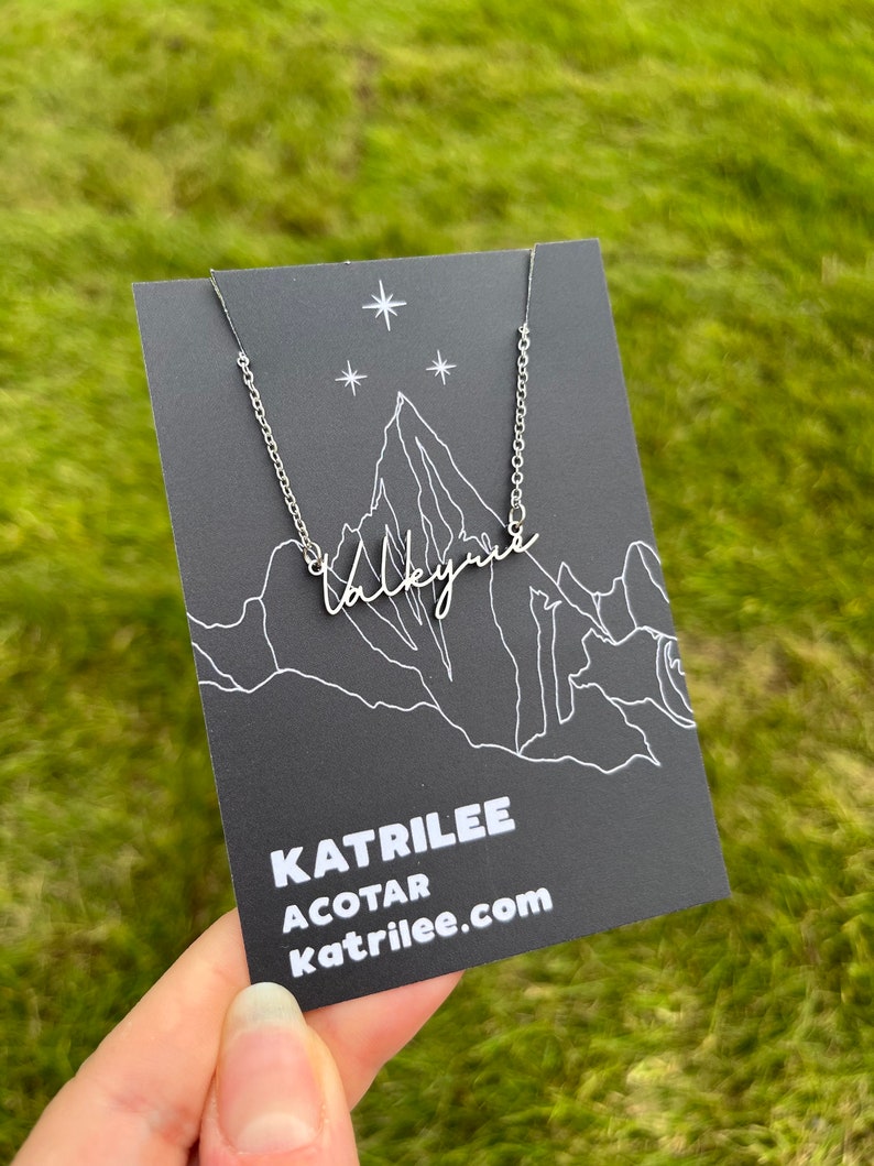 Officially Licenced Valkyrie Stainless Steel Necklace, ACOTAR Merch, Nesta, Bookish Gifts, Silver Gold Necklace Fantasy Romance Reader image 8
