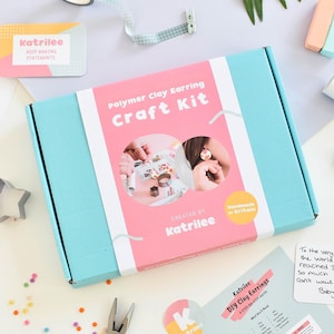 Large DIY Polymer Clay Earring Kit, Make Your Own Earrings Craft Kit, Beginners Jewellery Making Set, Letterbox Crafting Gift