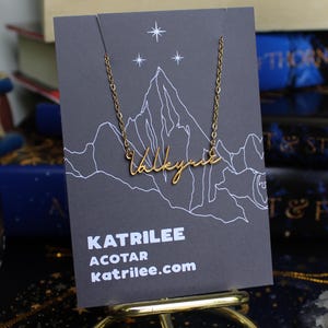 Officially Licenced Valkyrie Stainless Steel Necklace, ACOTAR Merch, Nesta, Bookish Gifts, Silver Gold Necklace Fantasy Romance Reader image 4