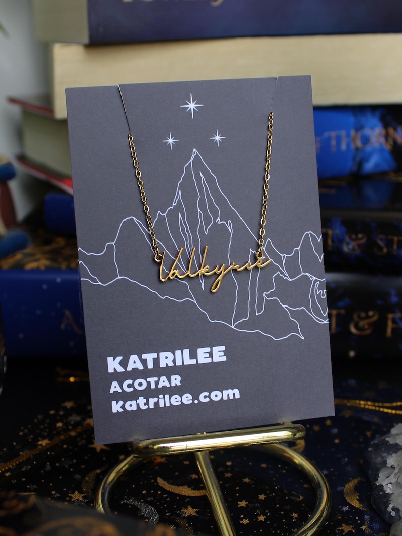 Officially Licenced Valkyrie Stainless Steel Necklace, ACOTAR Merch, Nesta, Bookish Gifts, Silver Gold Necklace Fantasy Romance Reader image 4