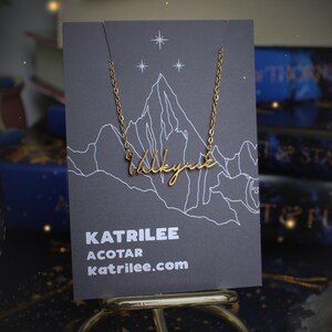 Officially Licenced Valkyrie Stainless Steel Necklace, ACOTAR Merch, Nesta, Bookish Gifts, Silver Gold Necklace Fantasy Romance Reader image 5