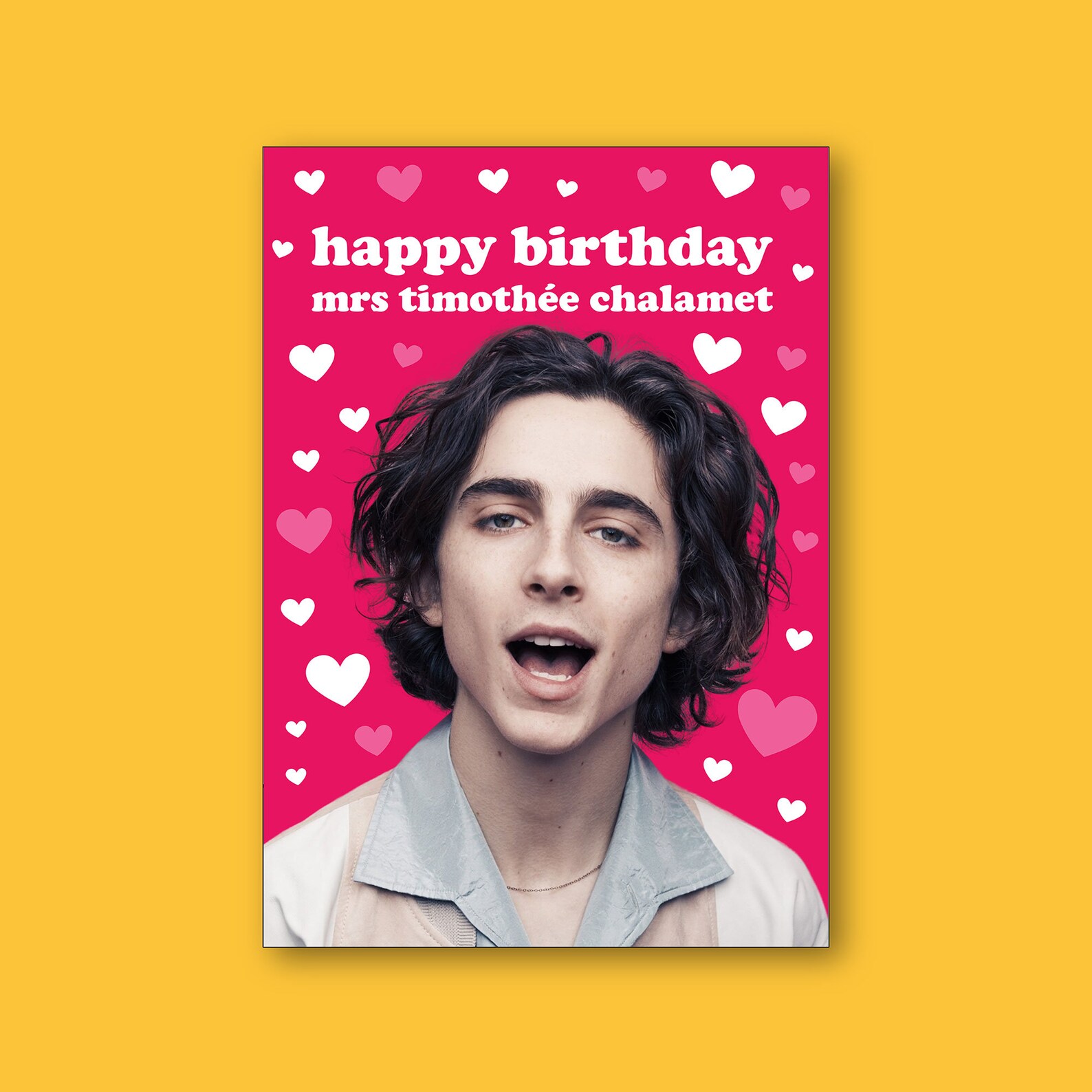 Timothée Chalamet Birthday Card Timothee Chalamet Birthday | Etsy