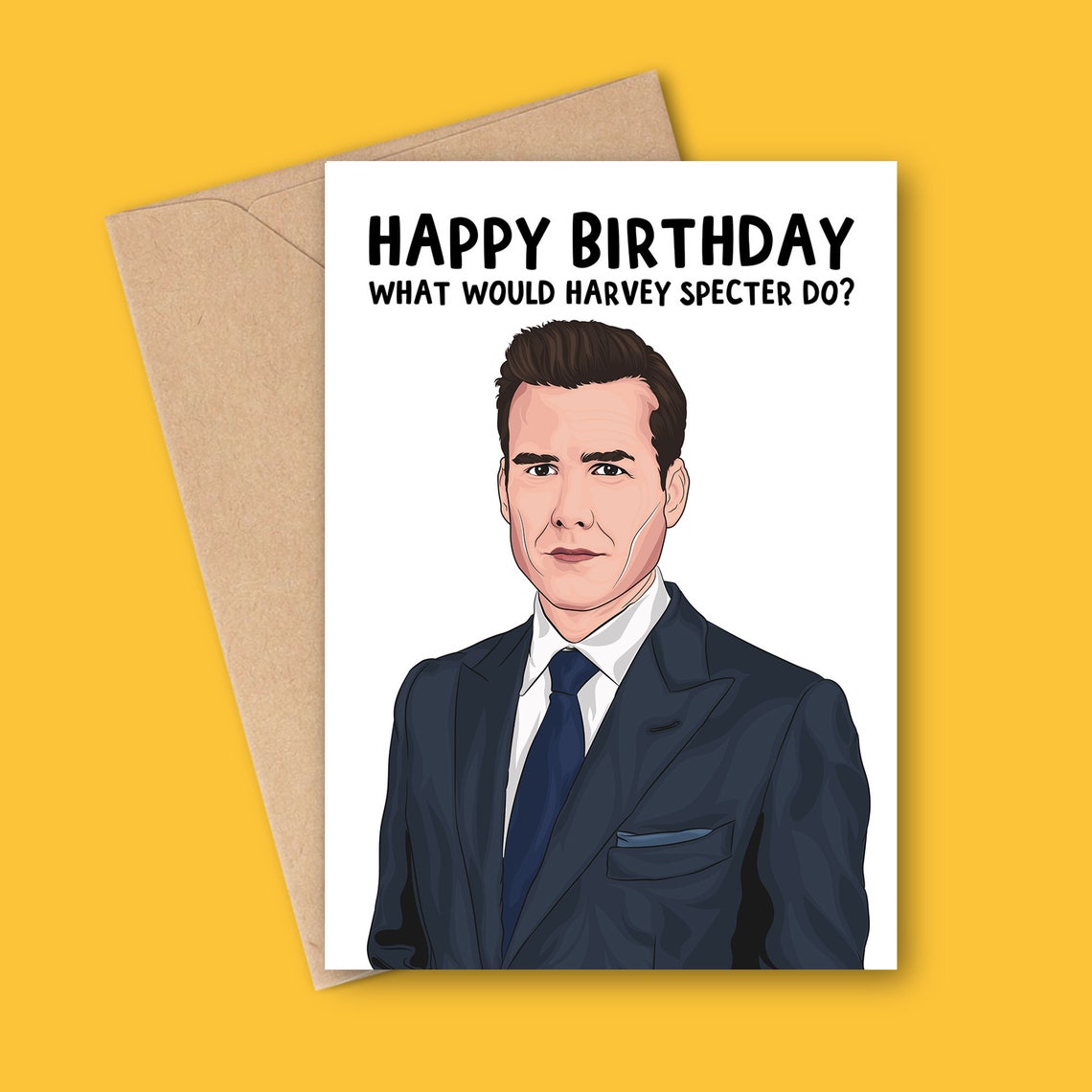 Suits Birthday Card Suits Card Harvey Specter Birthday Card | Etsy