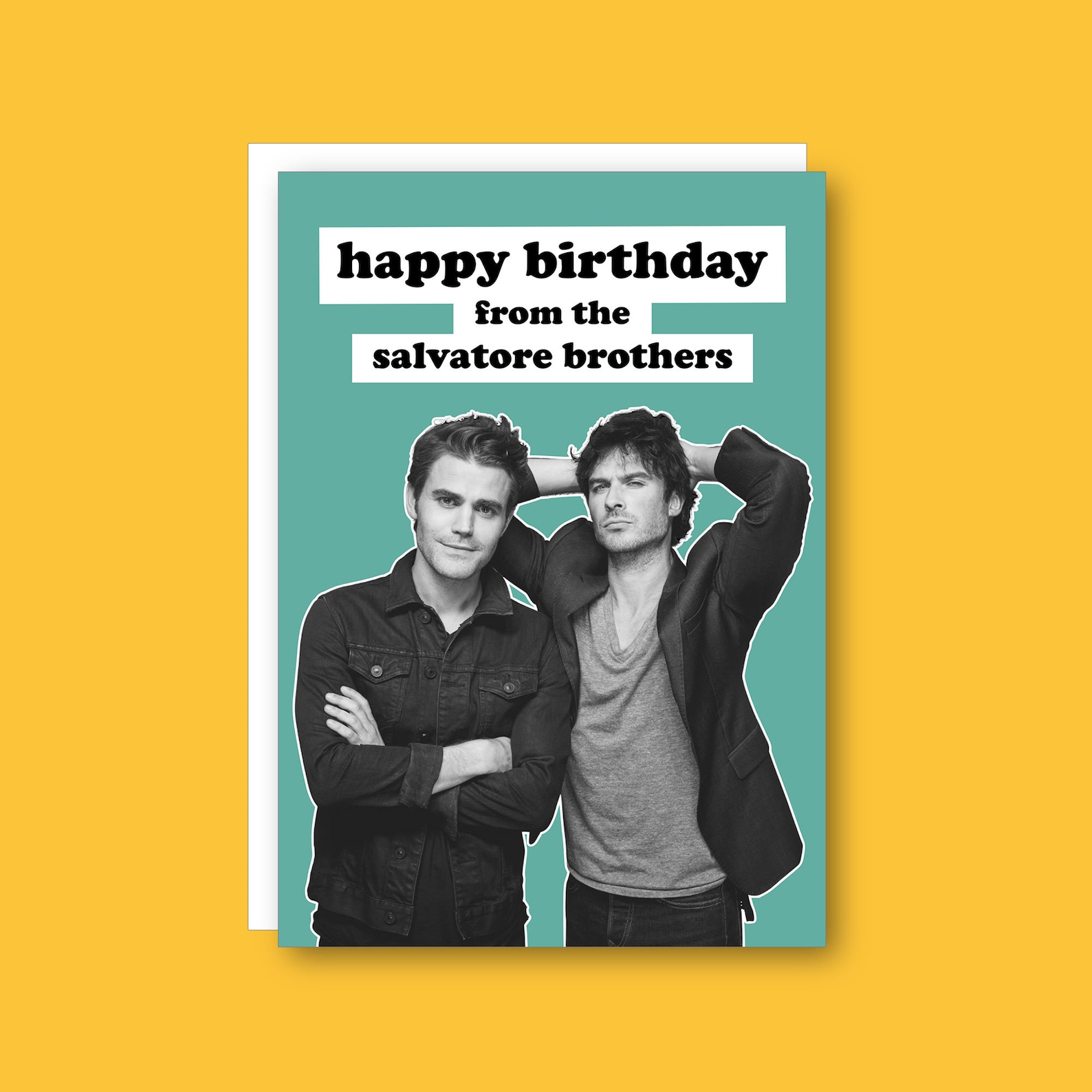 Vampire Diaries Birthday Card Vampire Diaries Card Damon Etsy