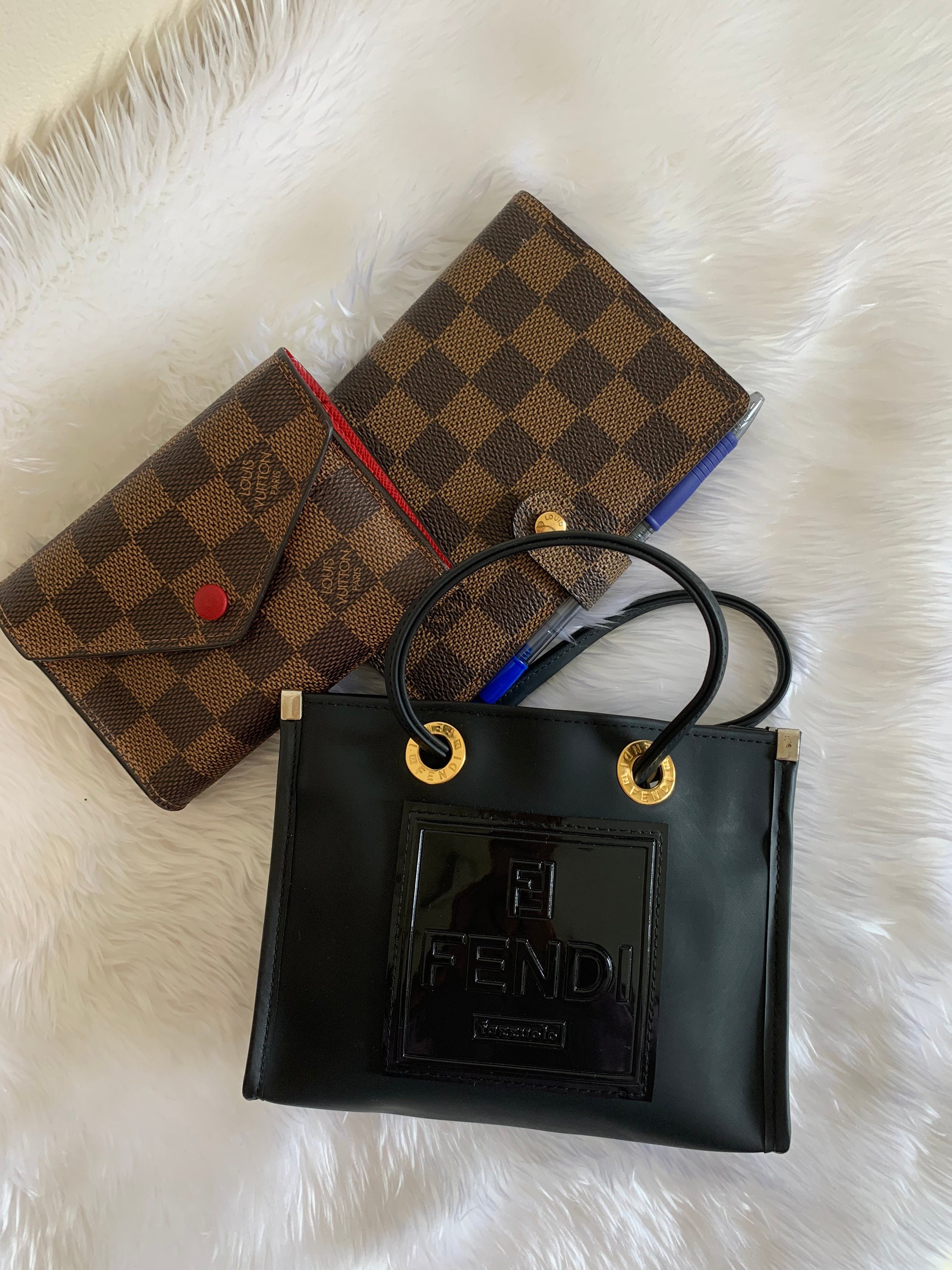 Vintage Fendi Black Fabric Handbag Mini Fendi bag Etsy