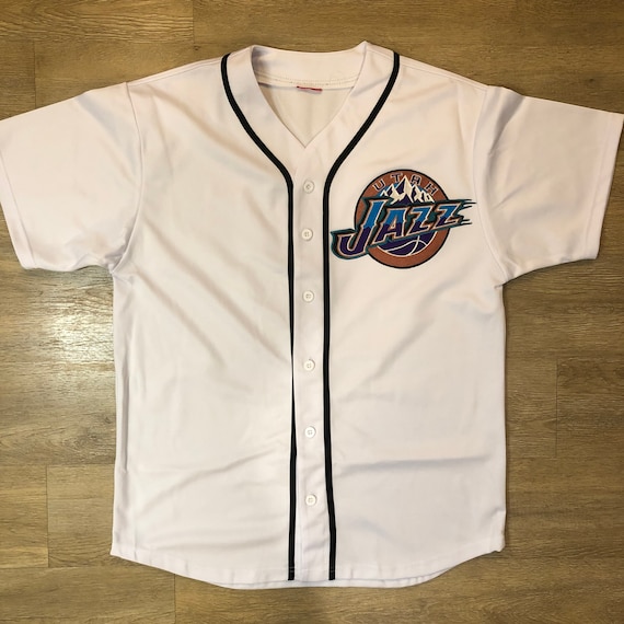 Utah Jazz Vintage Baseball Jersey