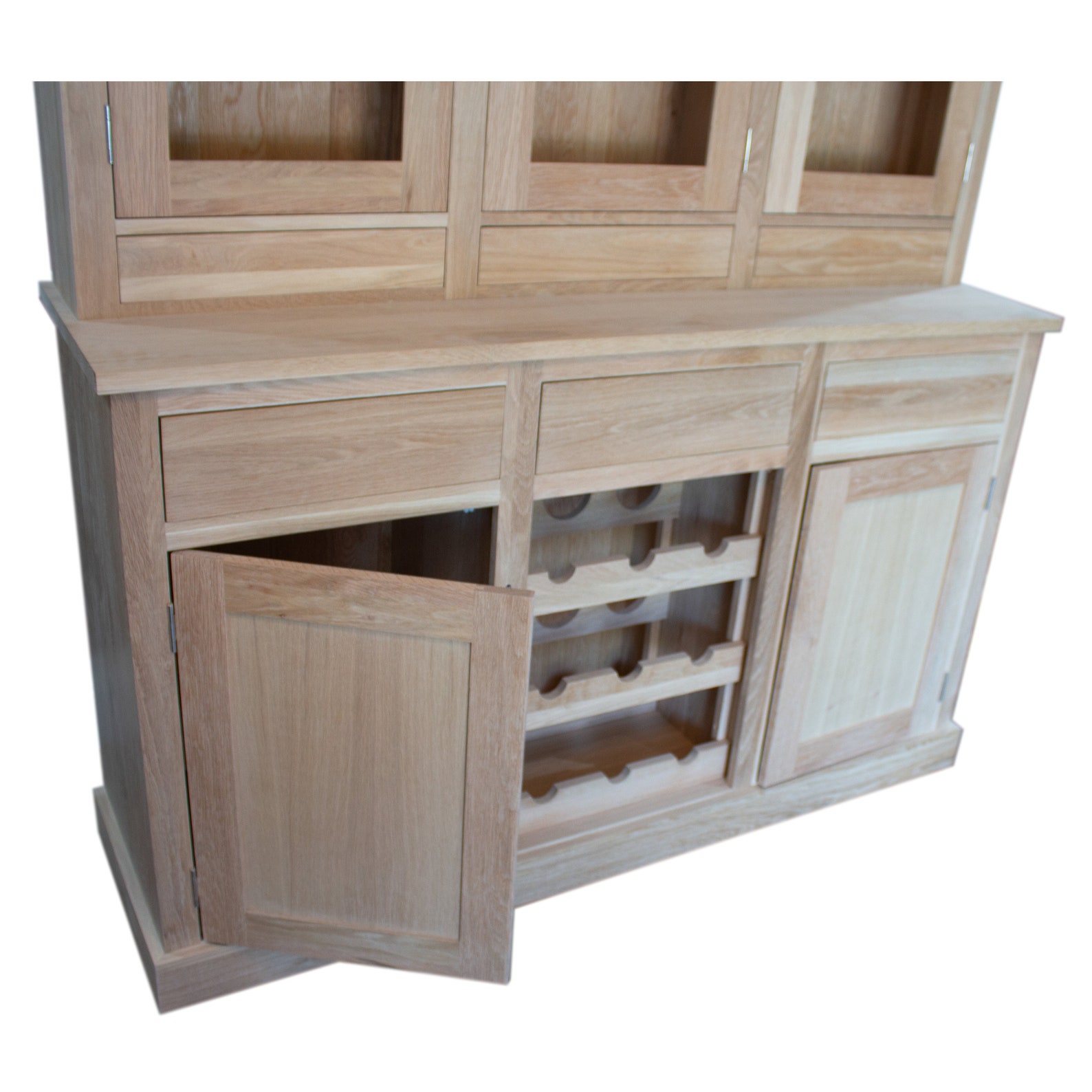 Solid Oak Sideboard with Wine Rack Etsy