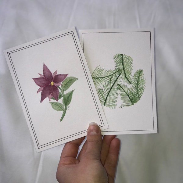 Handmade botanical watercolour card