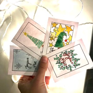 Lot de 4 cartes « Joyeux Noël »