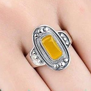 5x10MM Rectangle Antique Silver Ring Blanks, 925 Sterling Silver Ring Blanks, Rings Blank For Cabochon Gemstone Setting KTJ571