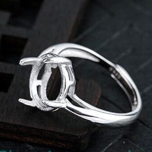 Simple Round Prong Ring Blanks, 925 Sterling Silver,  Adjust Size, Stone Setting 3mm 4mm 5mm 6mm 7mm 8mm 9mm 10mm 11mm 12mm 13mm KTJ122