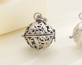 Cage à perles en argent sterling, perles de 8-14 mm, pendentif perlé en argent 925, sertissage semi-percé, pierre précieuse KTJ2619