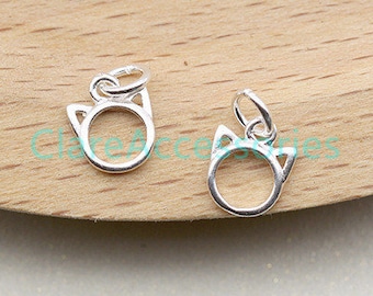 925 Sterling Silver Cat Charms, Bracelet Charm, Sterling Silver Charms Wholesale