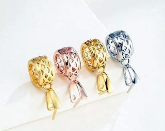 Sterling Silver Pinch Bails, 925 Silver Bails, Bails Wholesale, Pendant Bail, Charm Bail, Necklace Bail