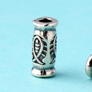 Fish Tube Beads, Sterling Silver Beads, 925 Bead, Silver Bead Bulk Wholesale, For Jewelry Making Beading