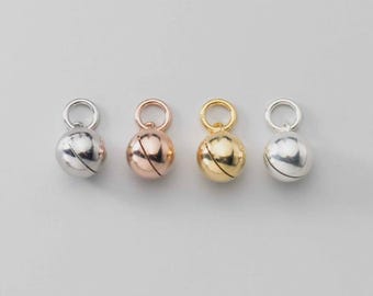 Ciondolo a forma di campana in argento sterling, 5-10 mm, ciondolo in argento 925