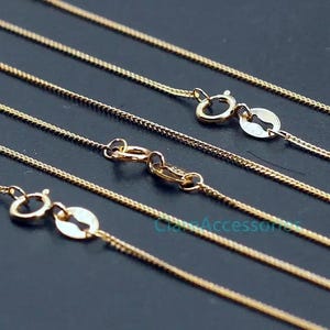Sterling Silver Vermeil Curb Necklaces, 925 Silver Chain Finished Necklace For Jewelry