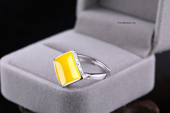 【massnoun】HEIGHT SQUARE 925 SILVER RING Men's Sterling Silver 925 Brilliant CZ Square Wedding Rings