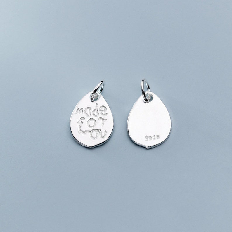 925 Silver Charms Wholesale TGF-S0764 1pcs 13mm Sterling Silver Made For You Pendants