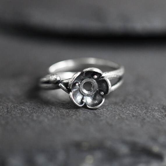 Sertissage de bague en argent sterling, rond x mm, bague