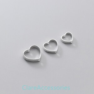 Sterling Silve Beaded Frame, Heart Bead Rings, Heart Beads Frames, 925 Silver Stone Beads Frame Wholesale, 7mm 9mm 10mm