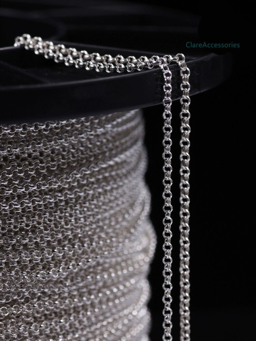 925 Silver Rolo Chains, 1.8mm 2mm, Sterling Silver Chain, for Making ...