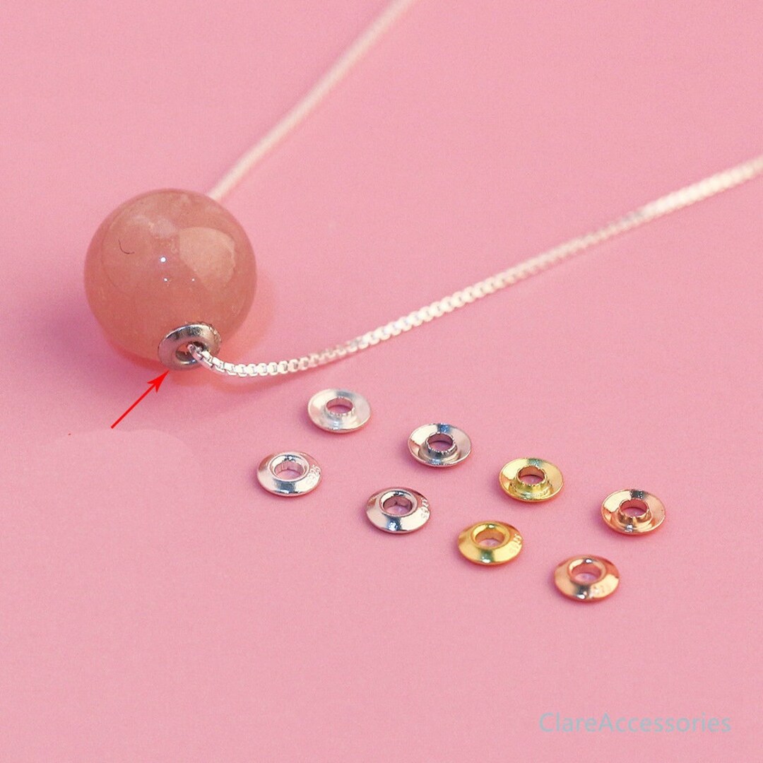 Beads End, 3.5mm Sterling Silver Beads, 925 Bead, Silver Bead Bulk