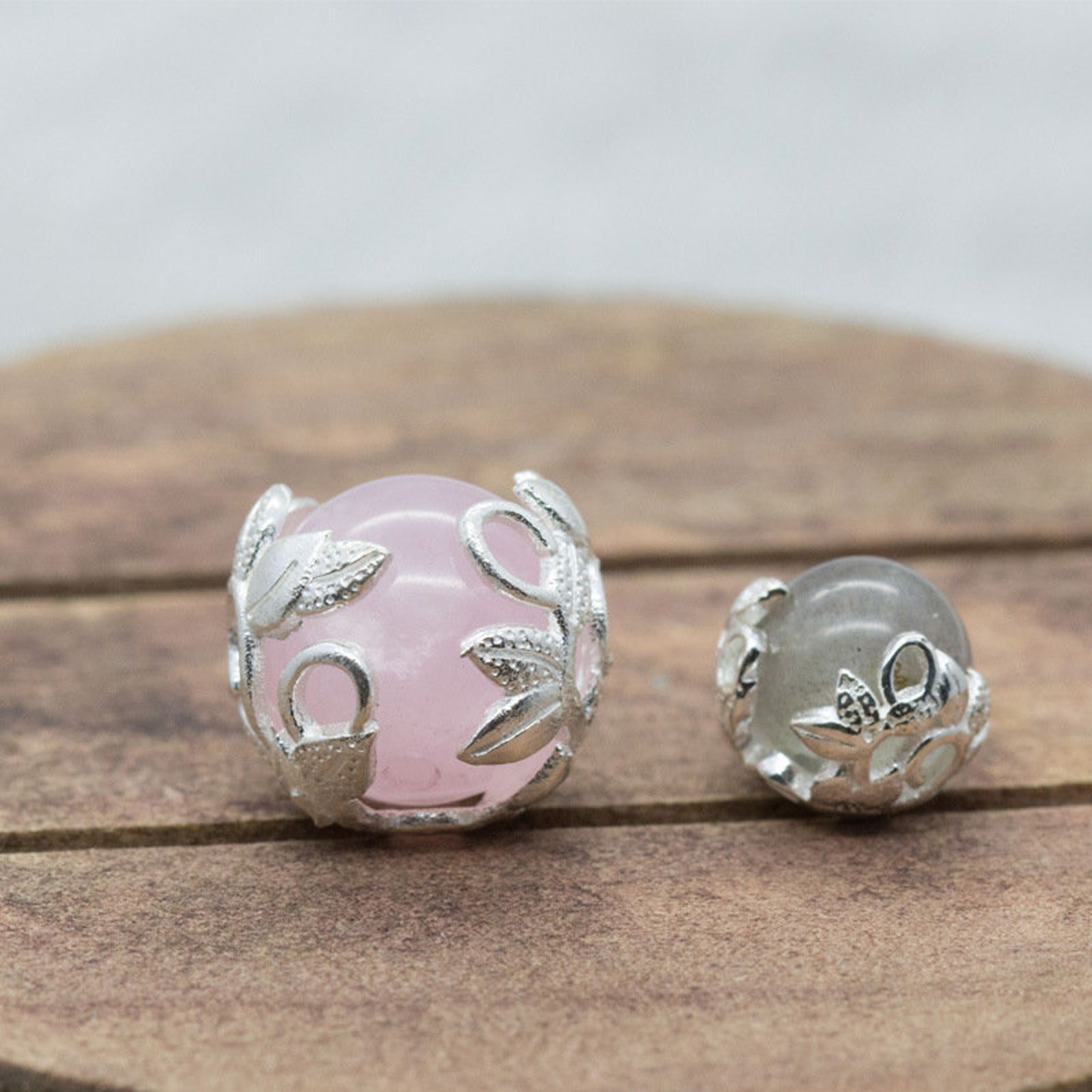 712mm Sterling Silver Bead Frames Beaded Rings 925 Silver Etsy