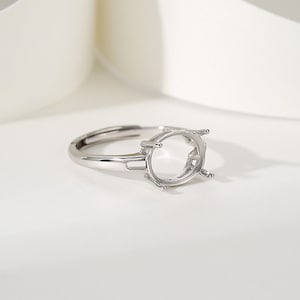Sterling Silber 7X9 Mm Oval Semi Mount Ring Oval Ring Blanks 7X9