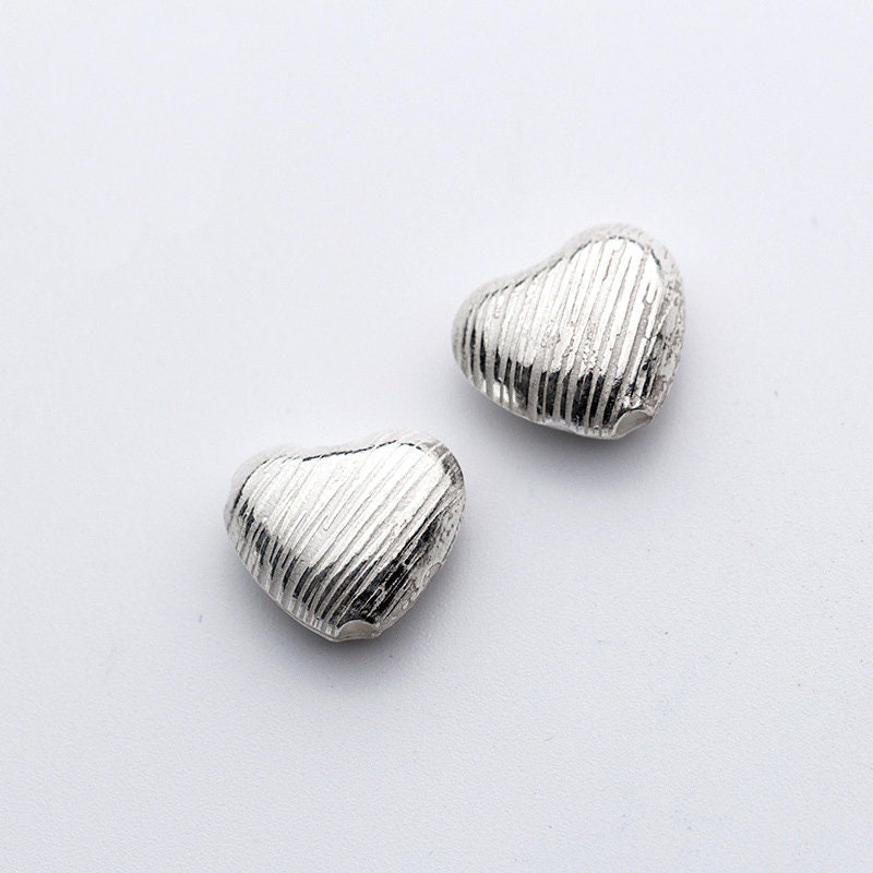 12 MM PENDANT WITH LARGE HOLE ONE STERLING SILVER 925 HEART CHARM BEAD 12 MM PENDANT WITH LARGE HOLE ONE STERLING SILVER 925 HEART CHARM BEAD