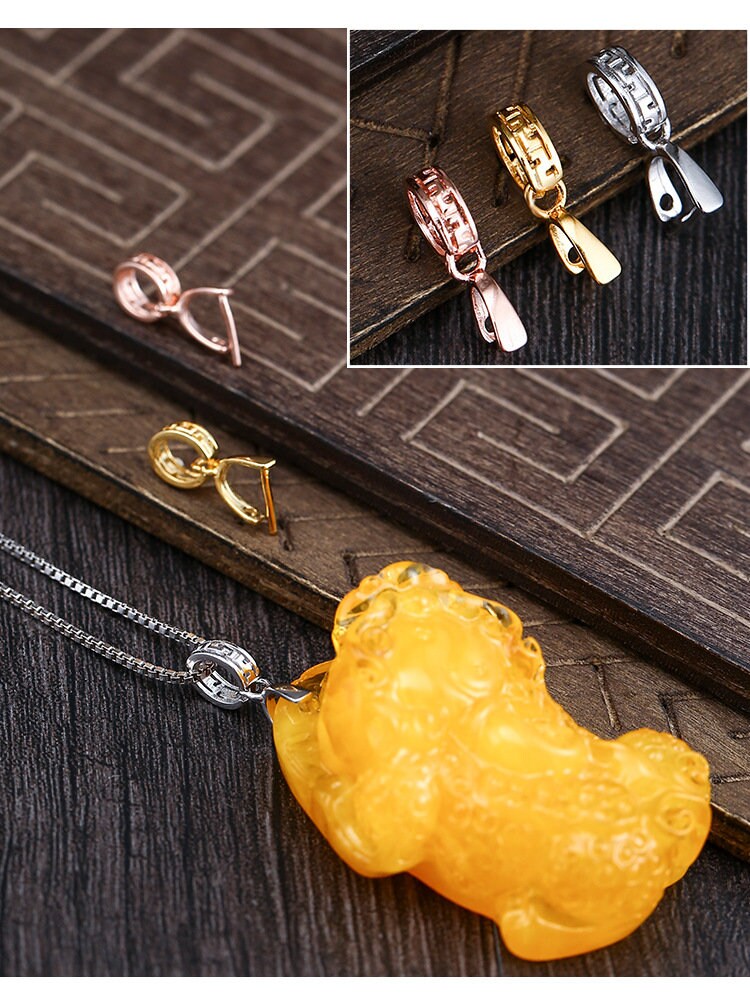 Sterling Silver Pinch Bail for Pendants 925 Silver Bails Etsy UK