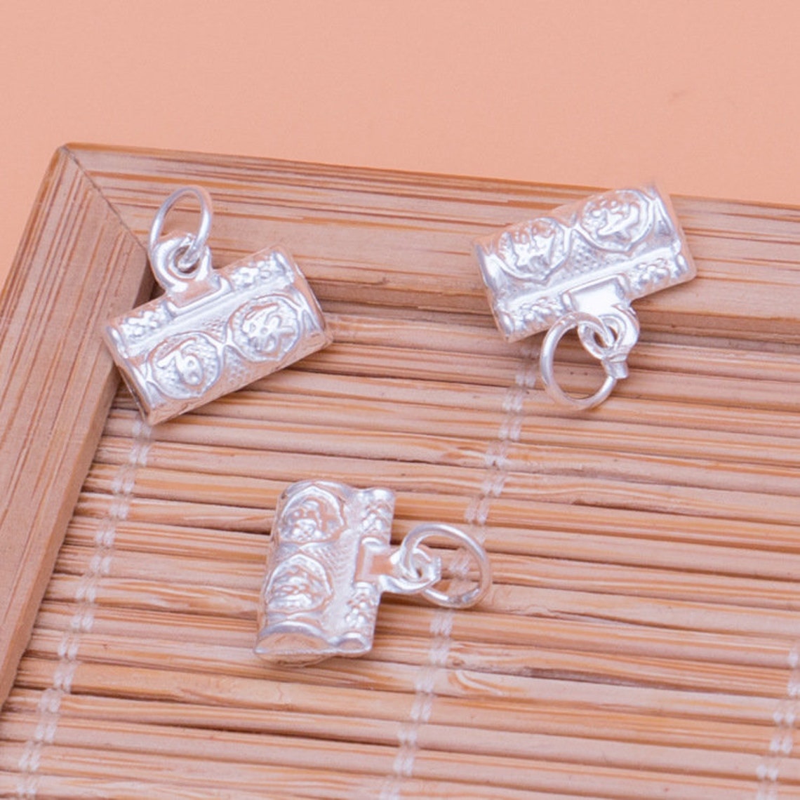 1pcs Sterling Silver Chinese Lock Pendants 925 Silver Etsy