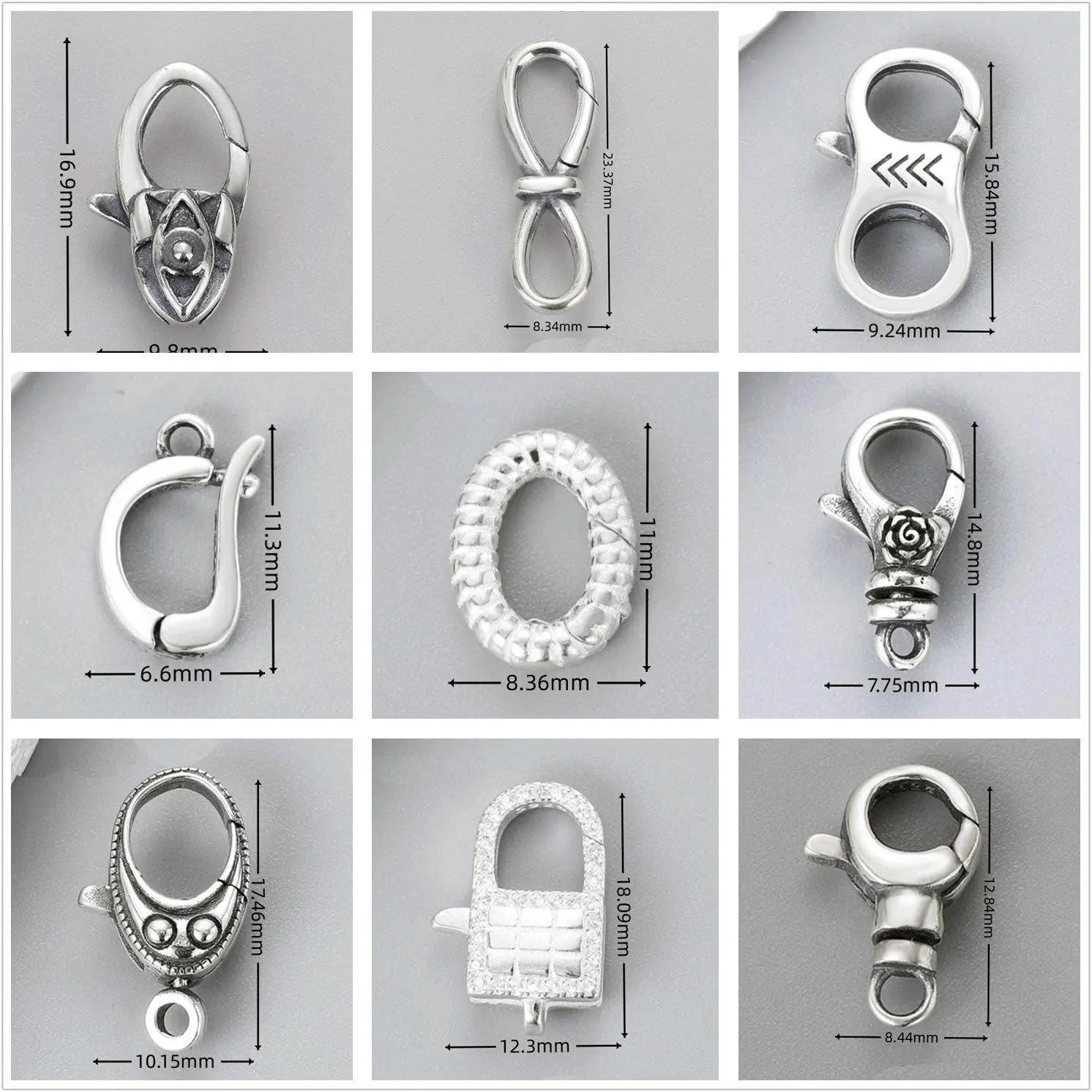 Sterling Silver Clasps, Leaf Clasp, Floral Clasp, Star Clasp