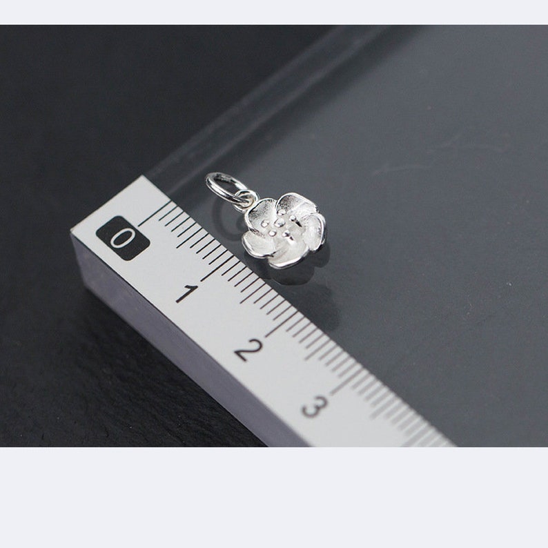 1pcs 925 Silver Charms Wholesale TGF-S0338 11mm Sterling Silver Flower Pendants