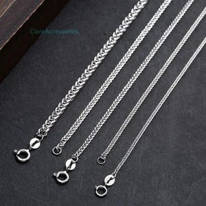 Sterling Silver Necklaces, Chopin Chain, Vermeil Gold Chain Necklace, 925 Silver Finished Necklace For Jewelry Making High Quality
