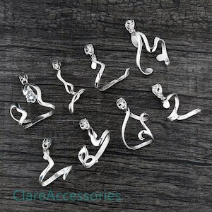Sterling Silver Pendant Blanks, Irregular, Stone Pendant Setting, 925 Silver Pendant Bezel