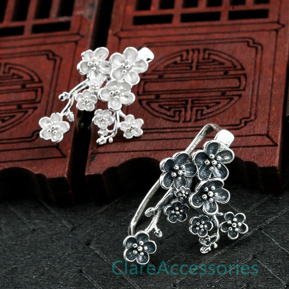 Sterling Silver Pinch Bails, Flower Bail, Bails Wholesale, Designer ...