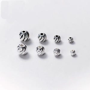 Sterling Silver Beads, Round Beads, Ball Beads, 925 Sterling Silver, 3mmm 4mm 5mm 6mm