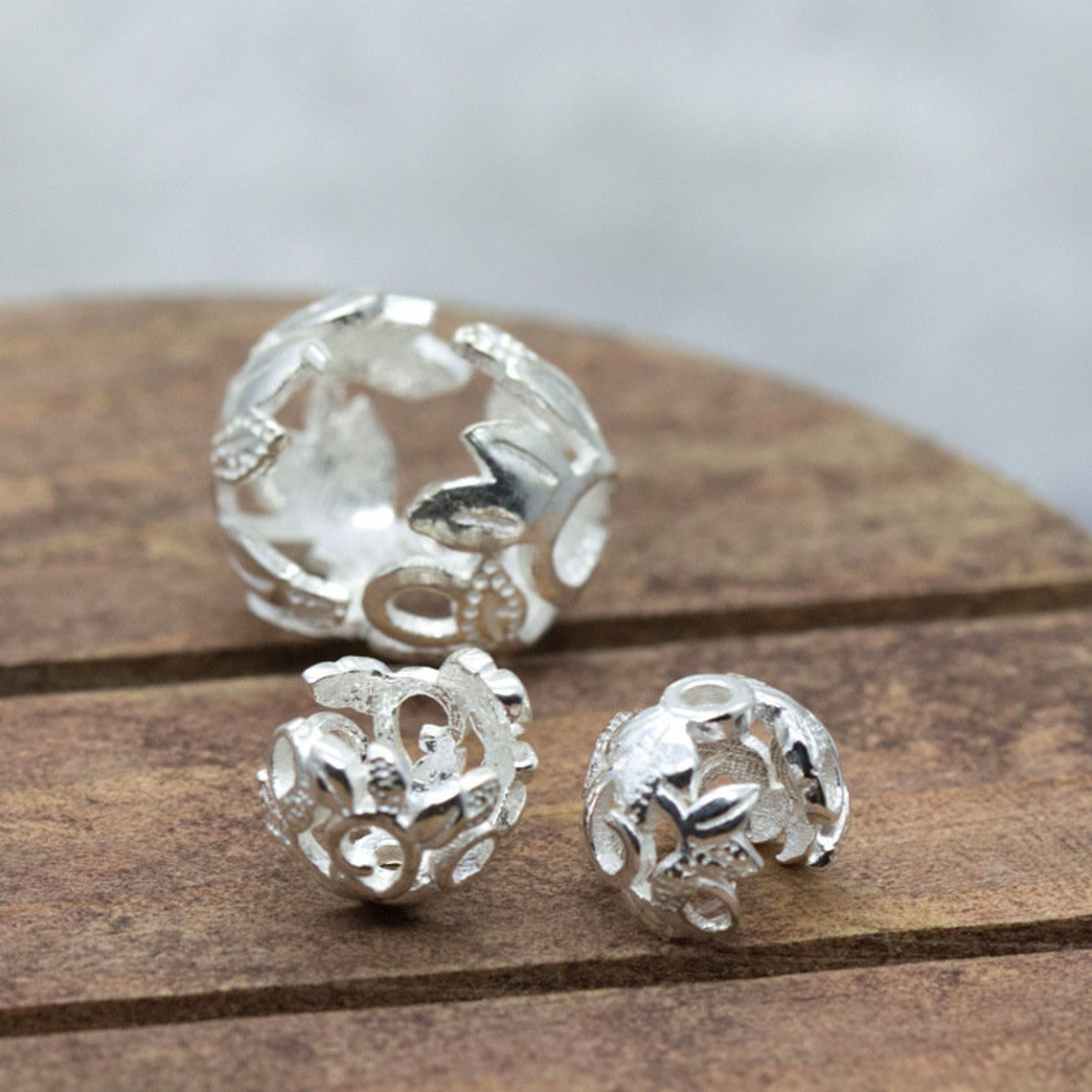 712mm Sterling Silver Bead Frames Beaded Rings 925 Silver Etsy