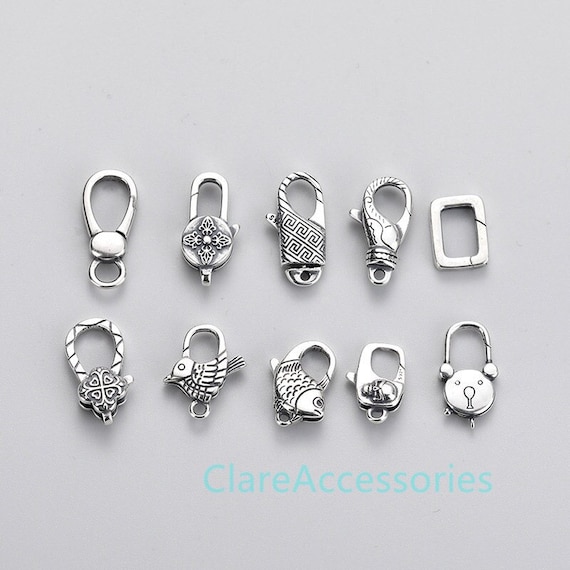 Sterling Silver Clasps Skull Clasp Bear Clasp Fish Clasp Bird