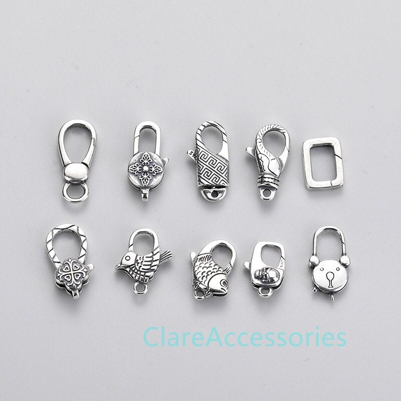 ARTIBETTER Jewelry Clasps and Closures for Jewelry Making 5pcs Sterling  Silver S Hook Ring Toggle Clasps End Clasps for Bracelet Necklace Jewelry