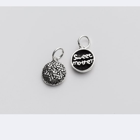 Sterling Silver Sweet Mother Charms, Necklace Charm, Earring Charm