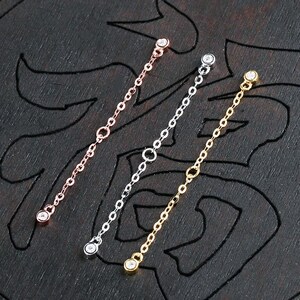 Sterlingzilveren verlengketting, kabelkettingen, zilveren verlengde ketting, kettingketting, zilveren ketting groothandel 2 cm 3 cm 4 cm 5 cm YP277